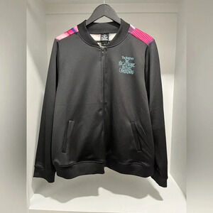 Disney Nightmare Before Christmas Black Scuba Bomber Jacket plus size 2 2X NEW